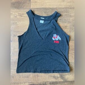 VS PINK Fresno State Bulldogs deep V tank top.